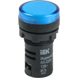 IEK Лампа AD22DS(LED)матрица d=22мм синий 12В AC/DC - BLS10-ADDS-012-K07 IEK Лампа AD22DS(LED)матрица d=22мм синий 12В AC/DC - BLS10-ADDS-012-K07