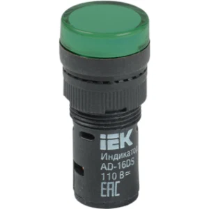 IEK Лампа AD16DS(LED)матрица d=16мм зеленый 110В AC/DC - BLS10-ADDS-110-K06-16 IEK Лампа AD16DS(LED)матрица d=16мм зеленый 110В AC/DC - BLS10-ADDS-110-K06-16