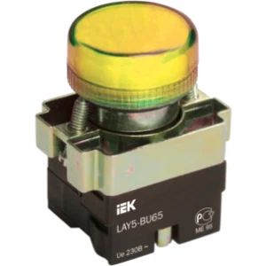 IEK Индикатор LAY5-BU65 d=22мм желтый - BLS50-BU-K05 IEK Индикатор LAY5-BU65 d=22мм желтый - BLS50-BU-K05