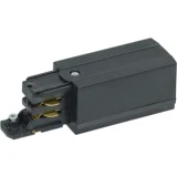 IEK Кабельный ввод (подвод питания) левый для трехфазного осветительного шинопровода черный