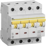 IEK Автоматический выключатель ВА47-60M 4Р 4А 6кА D