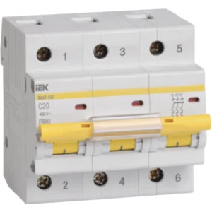 IEK Автоматический выключатель ВА47-100 3Р 20А 10кА C - MVA40-3-020-C IEK Автоматический выключатель ВА47-100 3Р 20А 10кА C - MVA40-3-020-C